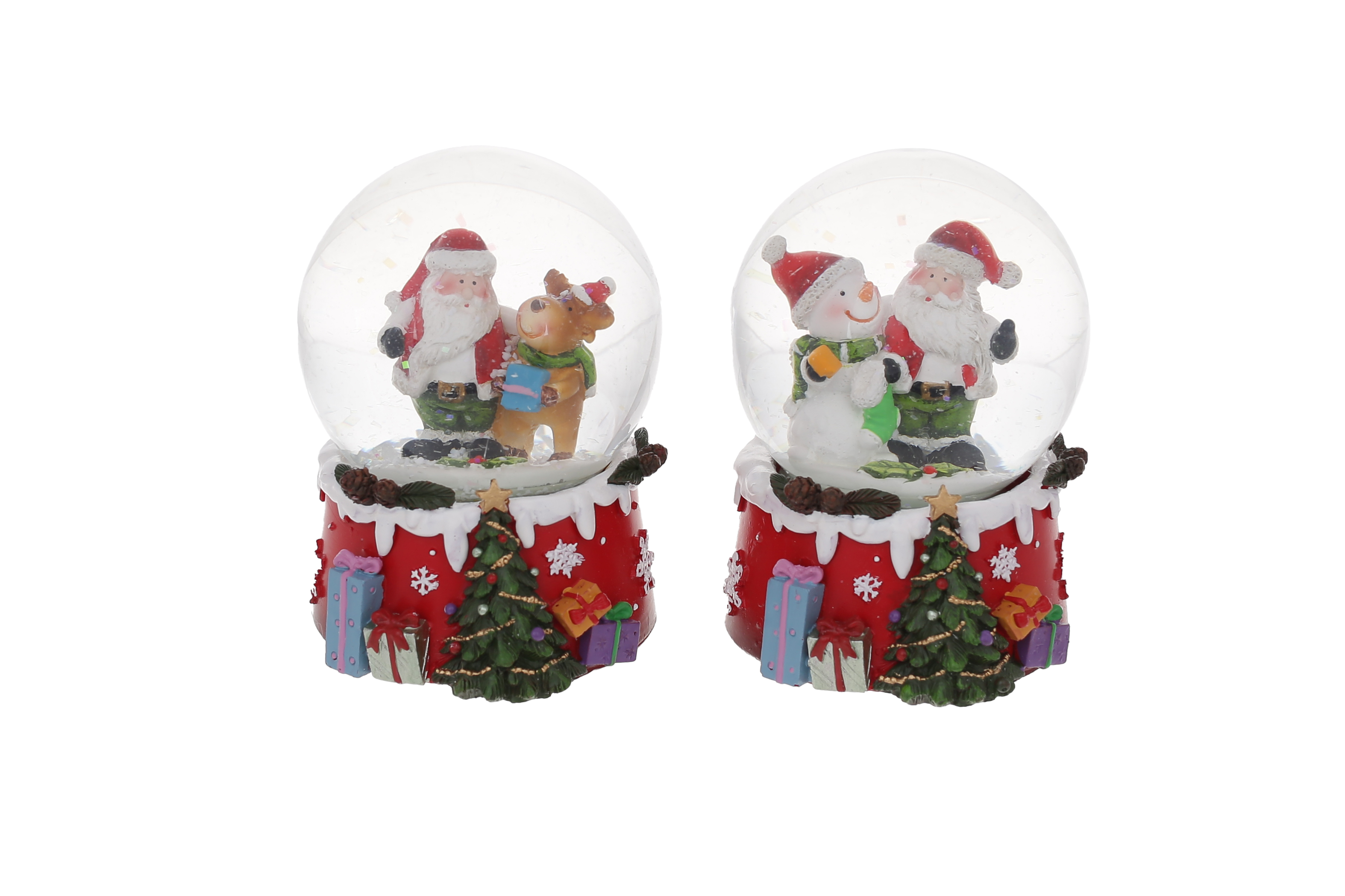 Декоративна водяна куля Санта з друзями 7.8см, 2 дизайни Уцінка-повітря RM7-395 оптом