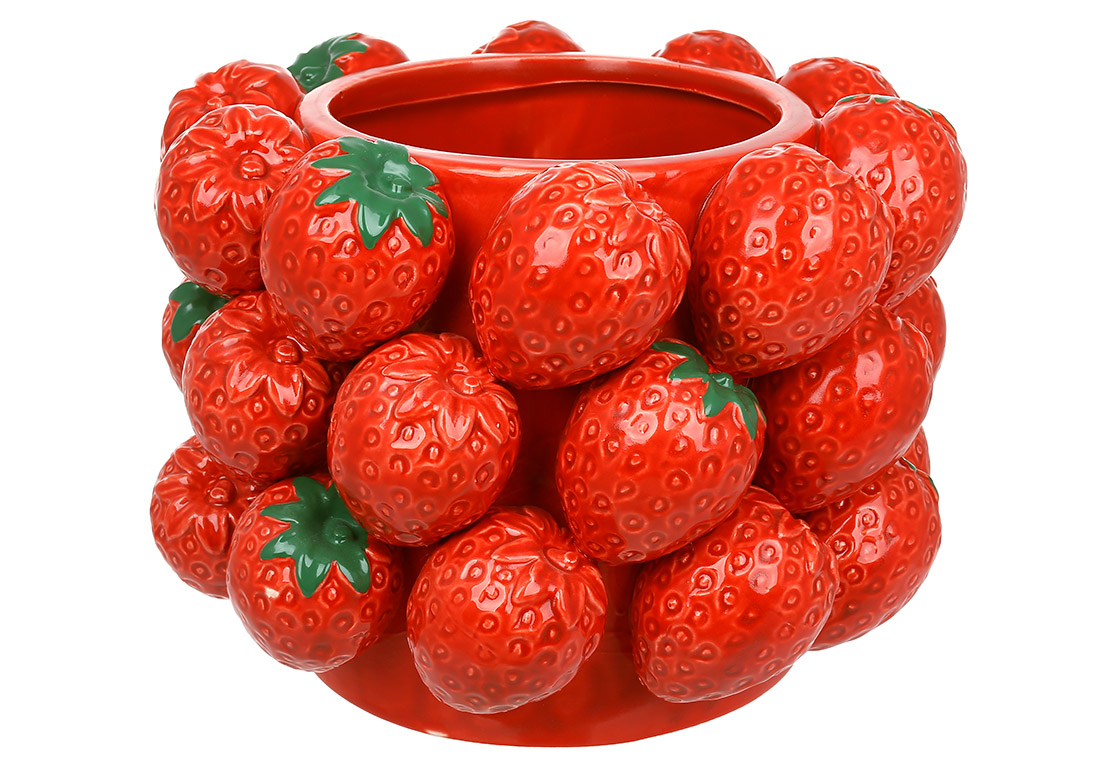 Ваза порцелянова Strawberry D26*20см 457-373 оптом Ваза порцелянова Strawberry D26*20см 457-373 оптом
